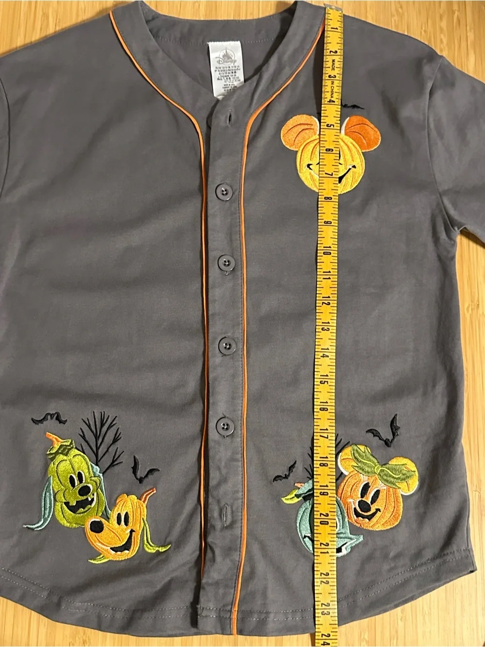 Disneyland Resort Halloween Mickey and Friends Baseball Button Up Jersey
